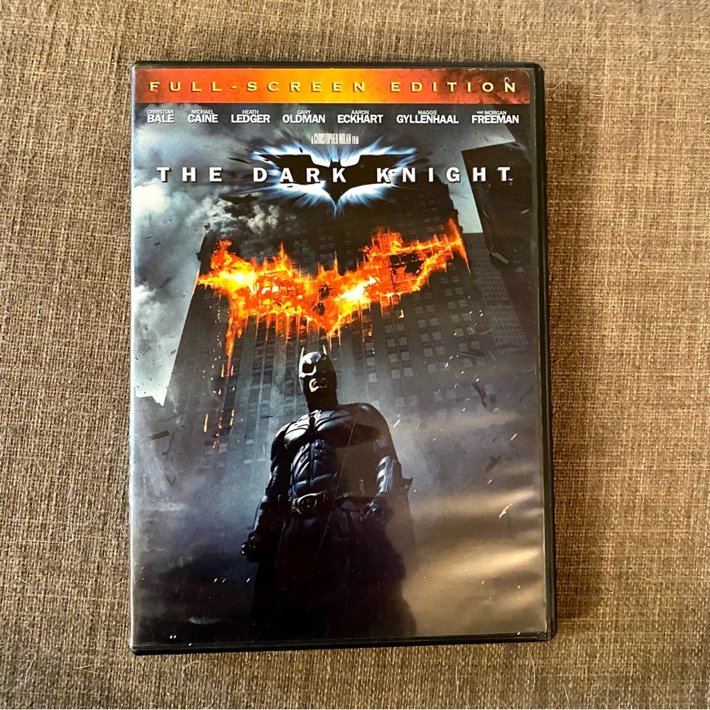 The Dark Knight DVD Movie Full Screen 2008 Christian Bale Heath Ledger